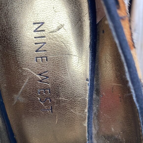NINE WEST Madewell Cowhide Leopard Print Heels Size 4M - Picture 13 of 14